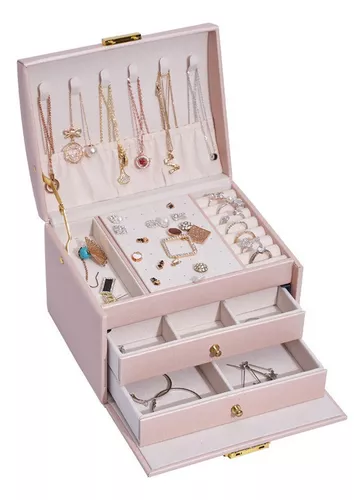 caja de joyeria organizador joyas joyero joyeros con espejo regalo mujer  esposa