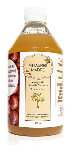 Vinagre De Sidra De Manzana Organico Dieteticas Pack2 500ml 