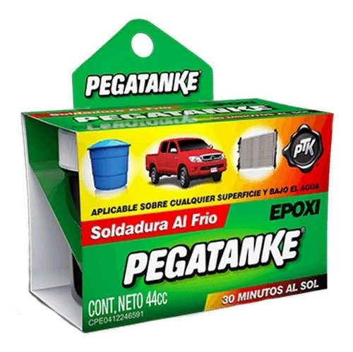 Pegamento Pegatanke Epoxi Soldadura En Frio Color Negro