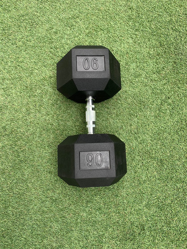Mancuerna En Forma Hexagonal De 90lbs Para Entrenamiento Gym
