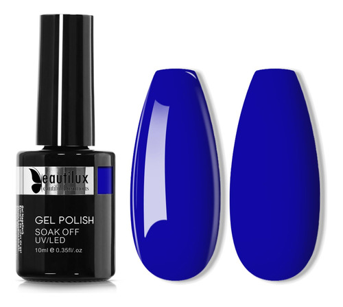 Beautilux Esmalte De Uñas De Gel Azul Real, 1 Esmalte De Gel