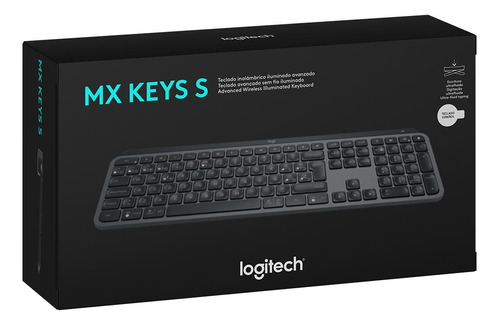 Teclado Logitech Mx Keys S Illuminated Wireless/bt Sp Black