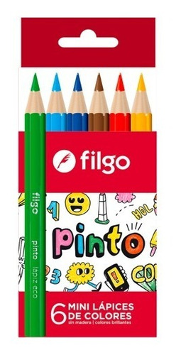 Lápices De Colores Cortos Filgo Caja X6 Colores Pack X 36u