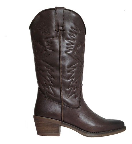 Botas Vaqueras Steve Madden Hayward Mujer Color Café En Piel