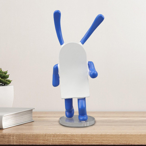 Estatua De Conejo De Máquina Escultura De Conejo De Azul