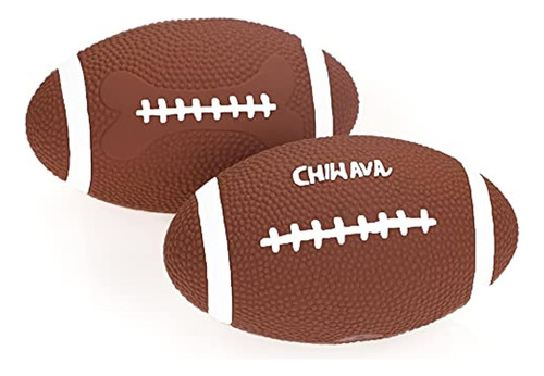 Chiwava 2 Pack 6  Squeaky Latex Dog Toy Balls Fútbol Rugby F