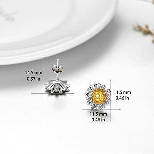 Pendientes De Girasol De Plata De Ley 925 Stud You Are My Su