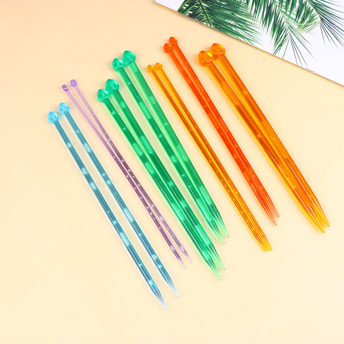 Juego De Varillas De Tejer Acrílicas De 25 Cm Para Suéteres