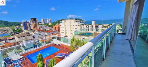 Imagem 1 de 24 de Cobertura À Venda, Praia Da Enseada, Guarujá - Sp, 440m² De Área Útil, 4 Dormitórios (2 Suítes) Avarandados, 3 Vagas De Garagem, Prédio Com Lazer - Ap05843 - 69372745