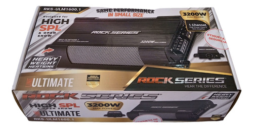 Amplificador D Rock Series 1600 Watts Rms Rks-ulm1600.1 Negro