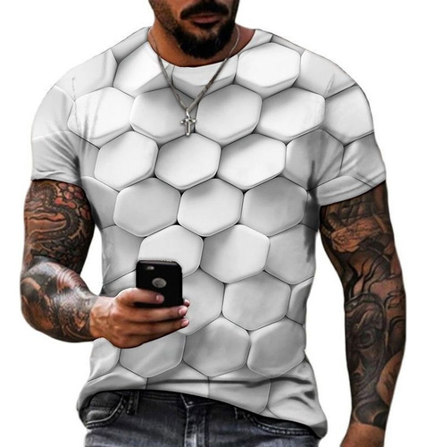 Camiseta Cuadrada Polígono Con Impresión Digital 3d