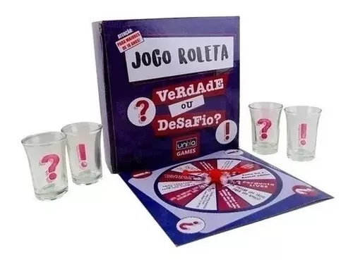 Jogo roleta 4 shots bebidas desafios