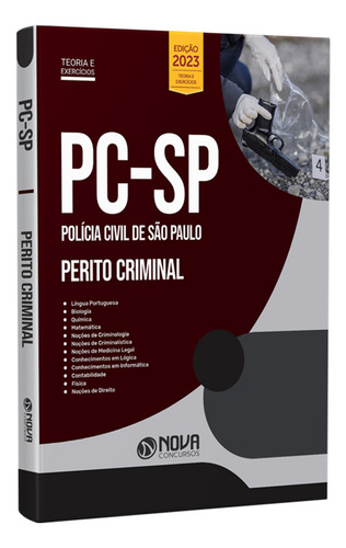 Apostila Pc-sp 2022 - Perito Criminal, De Professores Especializados., Vol. Único. Editora Nova Concursos, Capa Mole, Edição Oficial Em Português, 2023