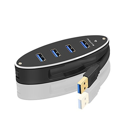 Eluteng Hub Usb 3.0 De 4 Puertos Hub Usb Ultra Delgado Peque