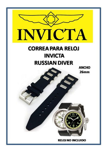 Correa Reloj Invicta Modelo Russian Diver 26mm Adaptación 