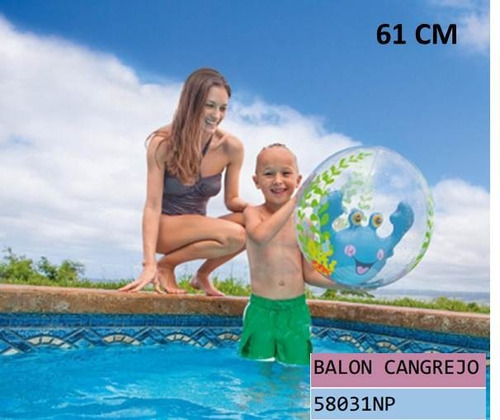 Balon Inflable Intex Cangrejo Pelota Niños Piscina