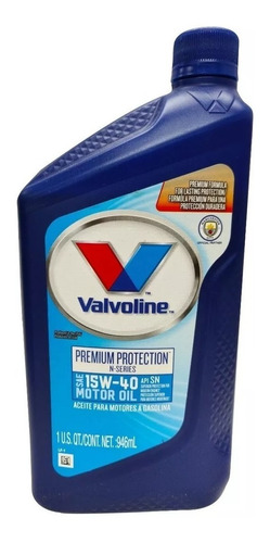 Aceite Motor Valvoline 15w40 Premium Protection Multigrado 946 Ml