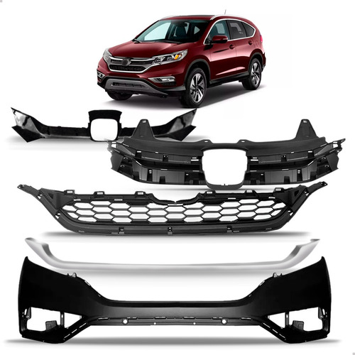 Kit Parachoque Para Honda Crv 2015 2016 2017 