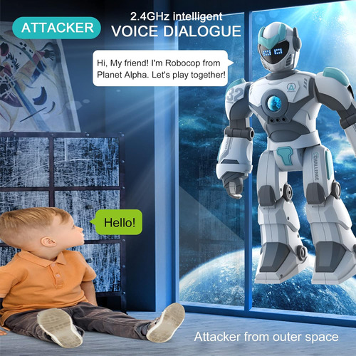 Juguete Robot Rc Inteligente Con Control De Voz Y Gestos