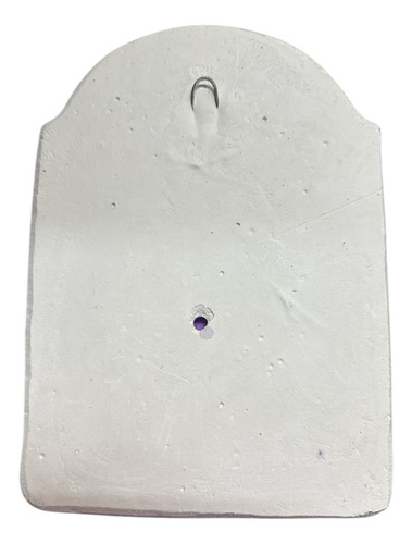Espejo Decorativo Circular Con Marco De Yeso Blanco (Usado)