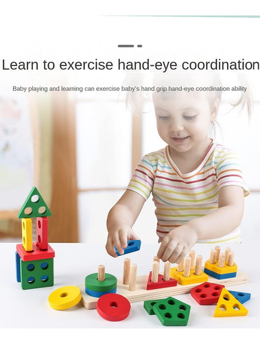 Rompecabezas Bloques De Madera Para Niños, Juegos Didactico