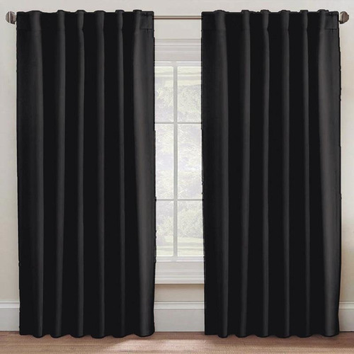 Cortinas Blackout Textil Con P/ Ocultas Juego 2 Paños 2,10 M