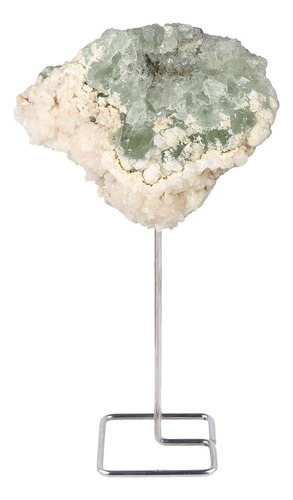 Figura De Piedra De Fluorita Verde Rockcloud Con Soporte De 