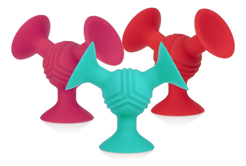 Nuby Silly Juguete Interactivo De Succión De Tres Puntas Con