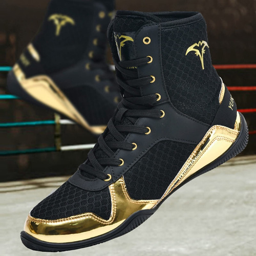 Botas Boxeo Caña Alta, Zapatos Entrenamiento Boxeo Flexibles