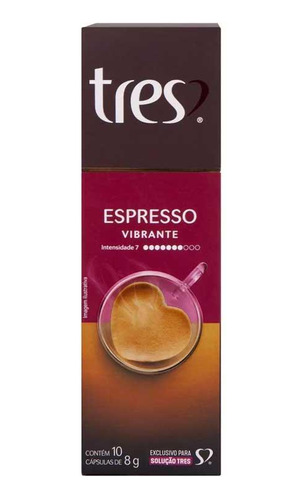 Cápsula De Café Tres Corações Espresso 8g C/ 10 Cápsulas