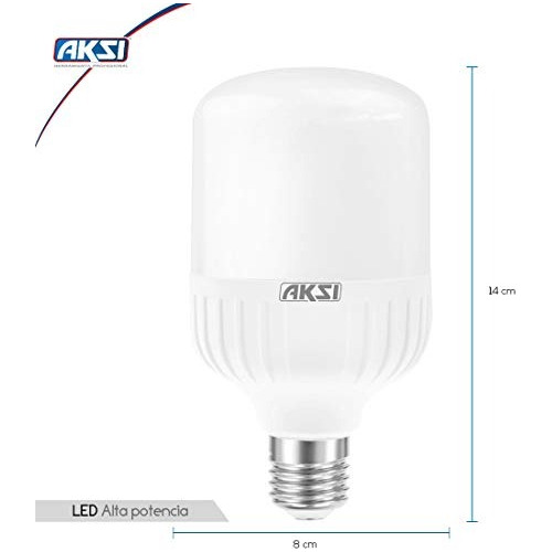 Foco Led Tipo T 30w E27 Blanca 6500k Pack 4focos 116422 Aksi