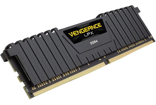 Memoria RAM Vengeance LPX gamer color negro 8GB 1 Corsair CMK8GX4M1A2400C16