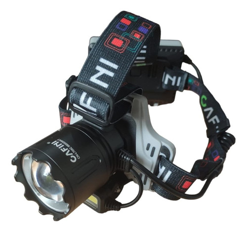 Linterna Frontal Recargable Cafini Luz Led P99 Zoom Sensor