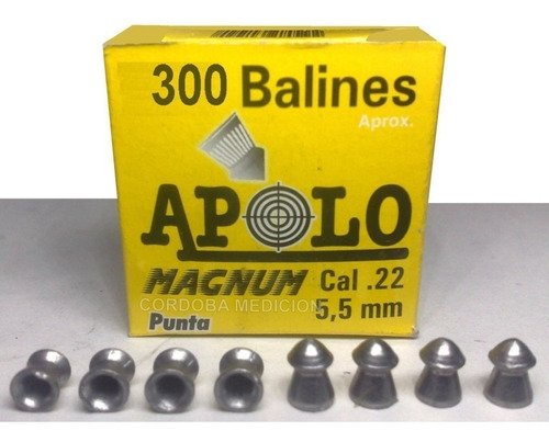 Balines Apolo Magnum 5.5 X300 Caja Carton