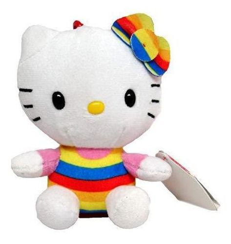 Imagem 2 de 5 de Mini Pelúcia Hello Kitty Cupcake Beanie Babies Clip 9cm Ty