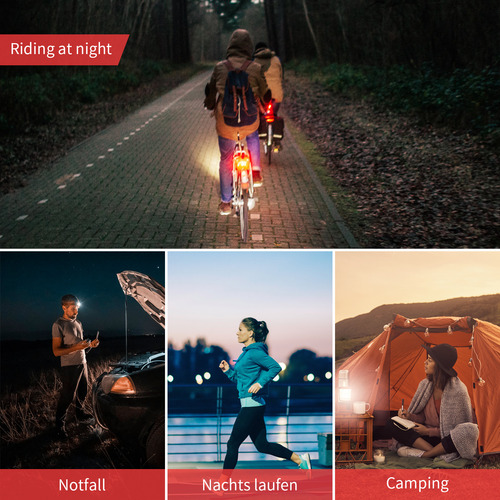 Luz De Bicicleta Jinlaili, Luz De Bicicleta Recargable Por U