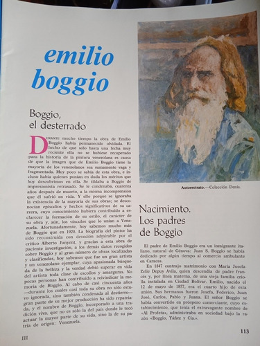 Emilio Boggio Colección Pintores Venezolanos Juan Calzadilla (Usado)