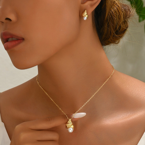 Conjunto De Collar Y Joyas For Mujer Estilo Océano