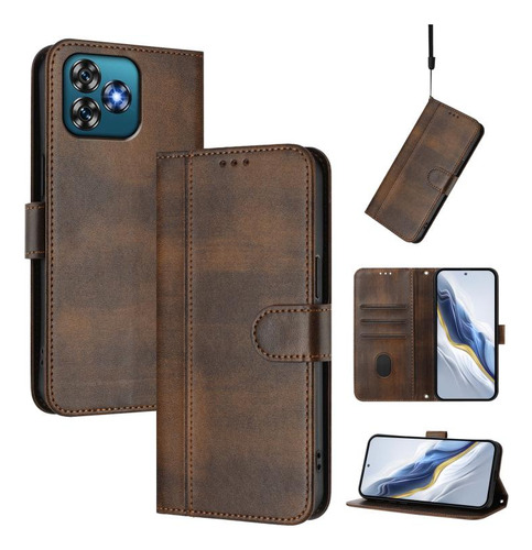 Funda De Piel Retro Para Oukitel C57s/c57 Pro/blu J12/ouki
