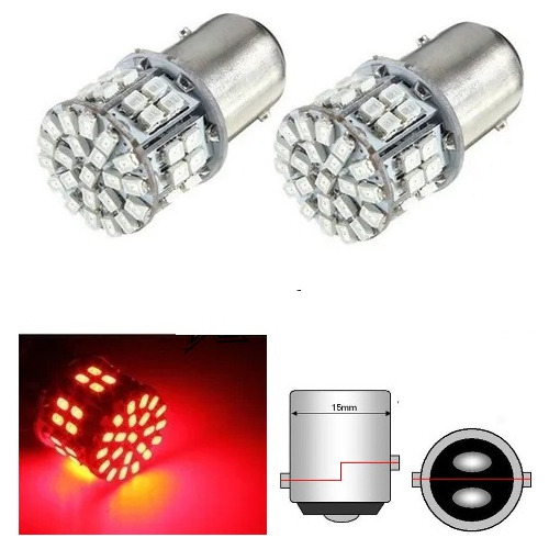 X2 Ampolleta Led Freno Fija + Destellante Tuning Auto Karvas