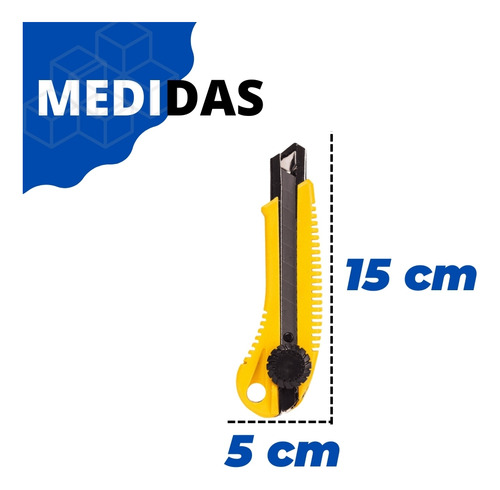 Estilete Profissional Com Trava Giratória Lâmina De 18mm