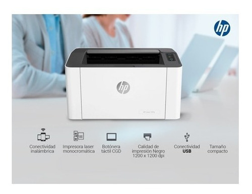Imagen 2 de 4 de Impresora Láser Hp 107w Wireless