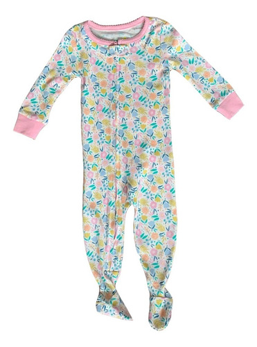 Pijama Completa De Niña Con Motivos Florales