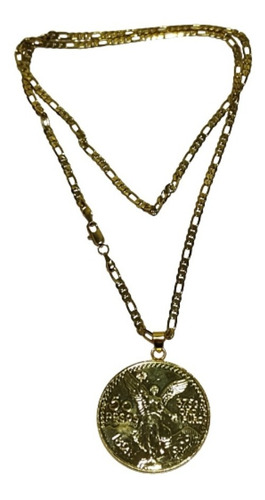 Réplica Centenario Mexico 1929 Collar 60cm Baño De Oro 37mm 