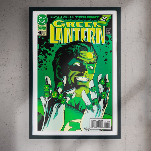 Cuadro 60x40 Dc - Green Lantern - Vintage Comic Cover
