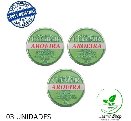  Pomada Curador Aroeira 20g Frieiras, Micose, Furúnculo 3 Un