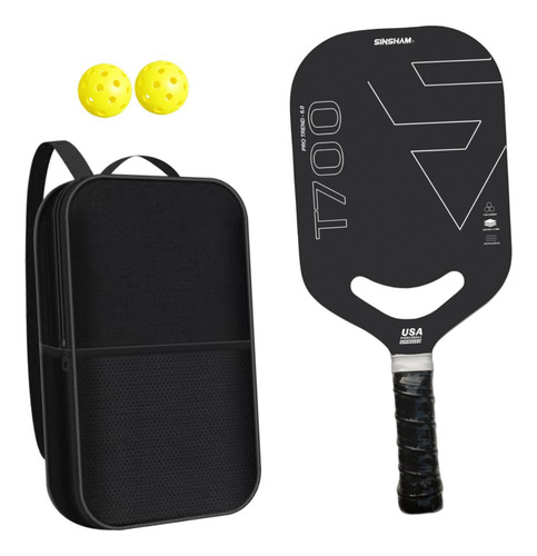 Pala De Pickleball De Fibra De Carbono, 13,5 Mm De Grosor,