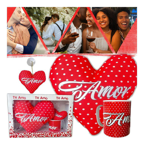 Almofada Love Amor Casal Namorados Presente Decoração Cor Love - Vermelho