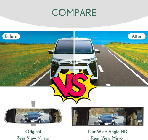 Espejo Gran Angular Espejo Retrovisor Panorámico Hd Plano