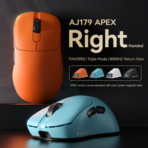 Mouse Sem Fio De Três Modos Ajazz Aj179apex Leve 58g